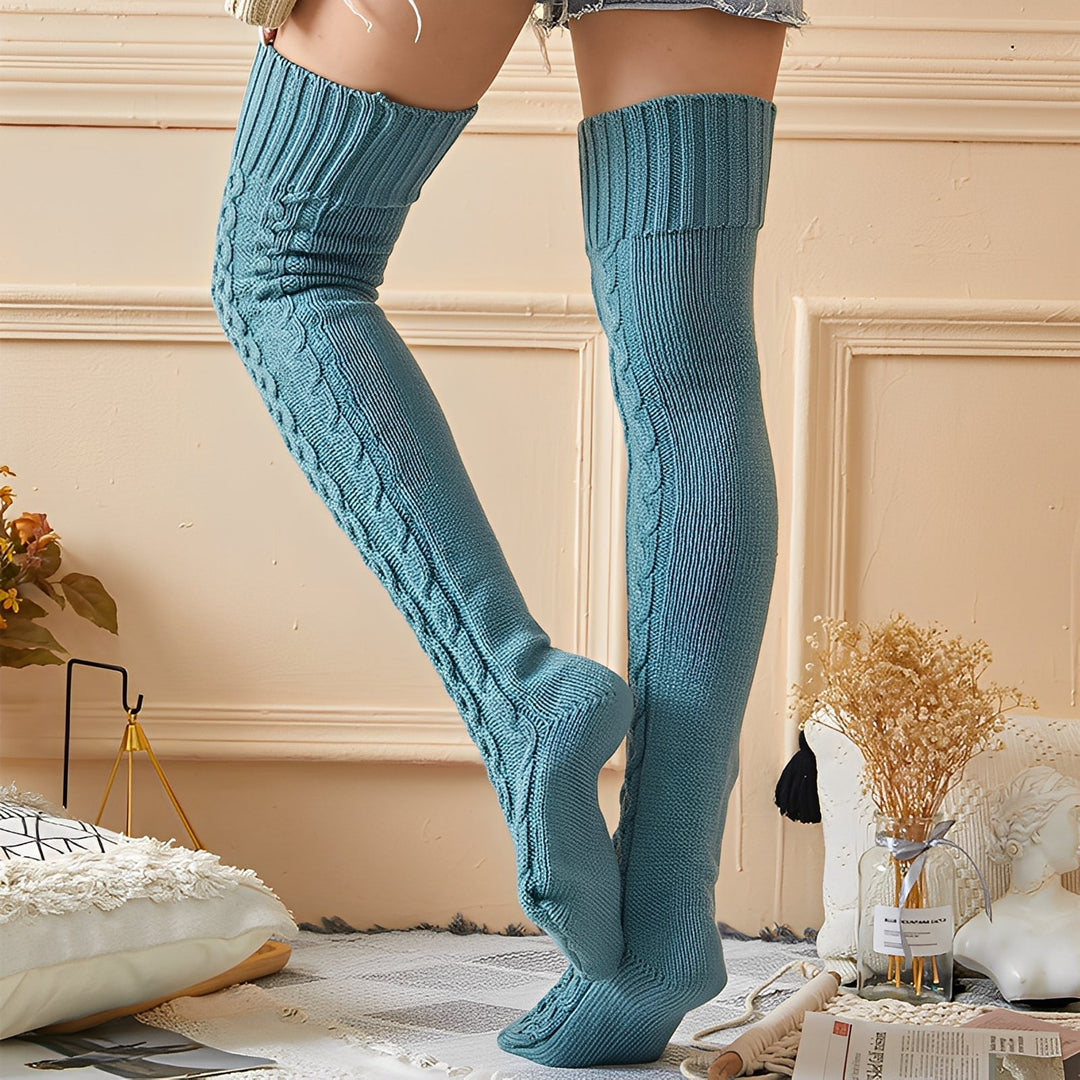Jillian - Elegante, warme, lange Wollsocken für Frauen