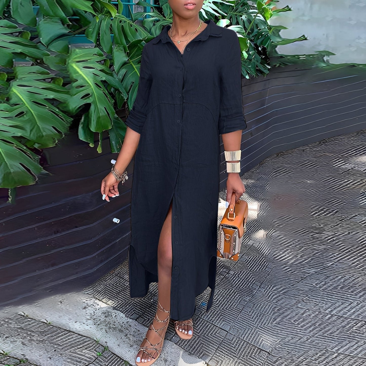 Lena - Locker geschnittenes, bequemes Damenhemdkleid