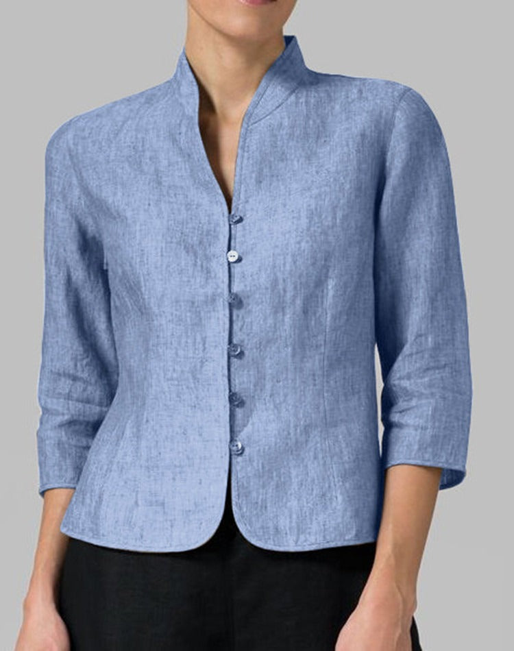Arcy – Bluse in Chambray mit Elegantem Schnitt