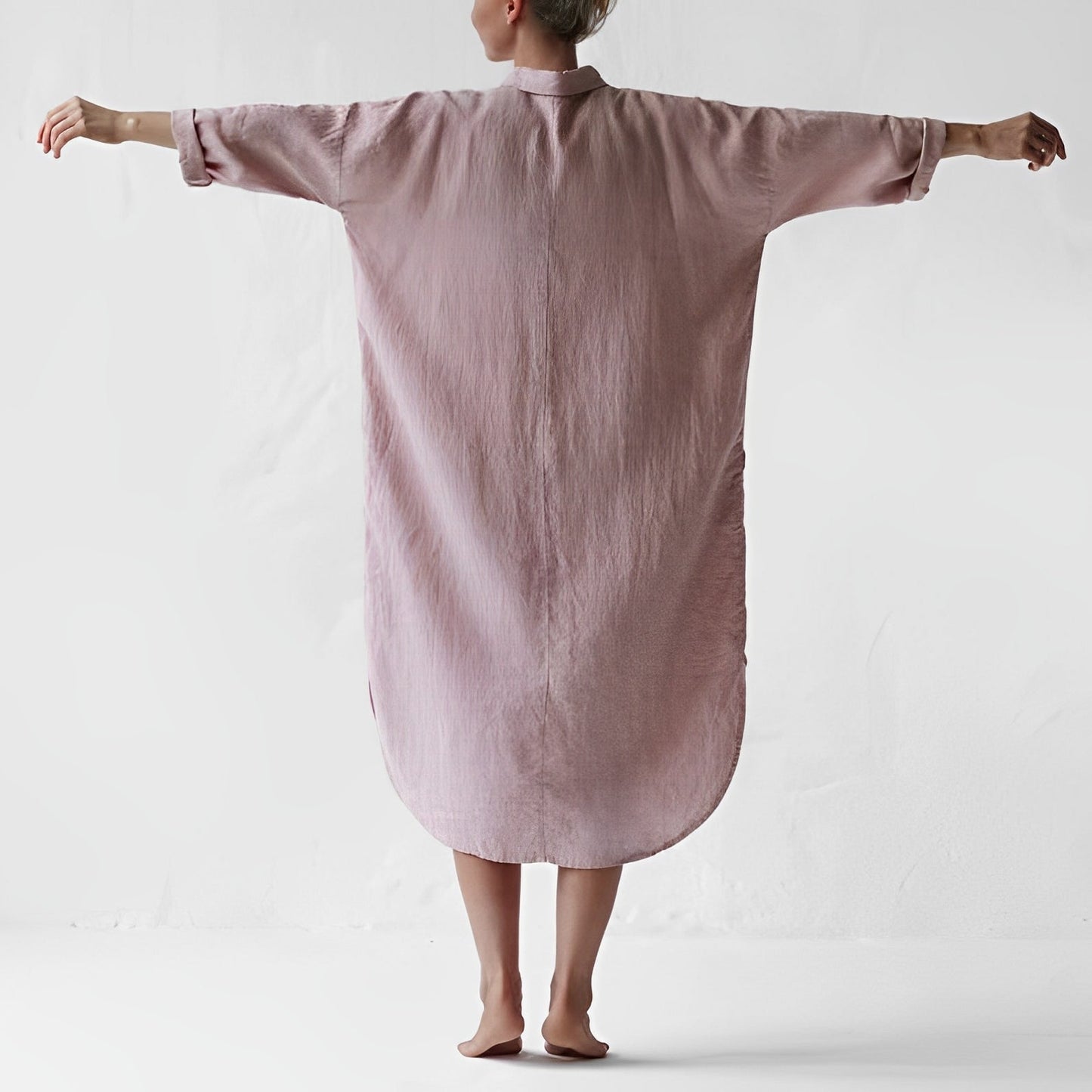 Justina - Leinenkleid im Hemdstil