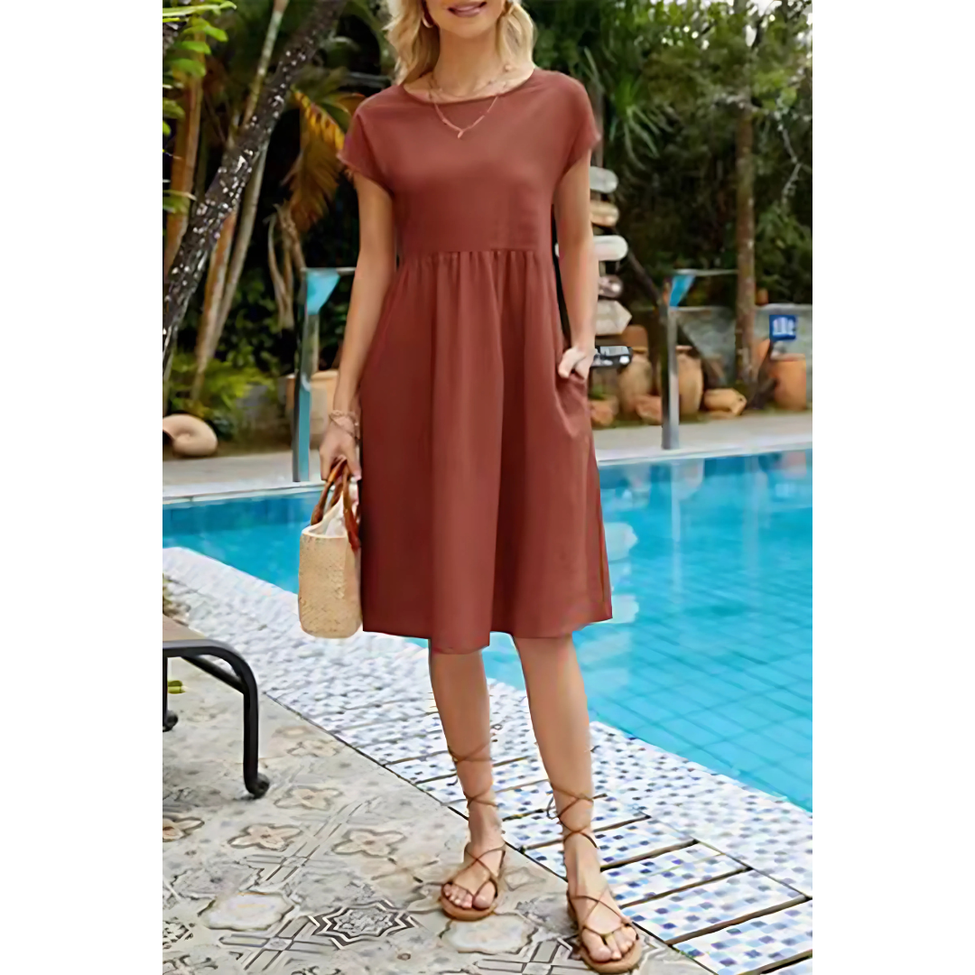 Imogen - Patchwork-Kleid im modernen Stil