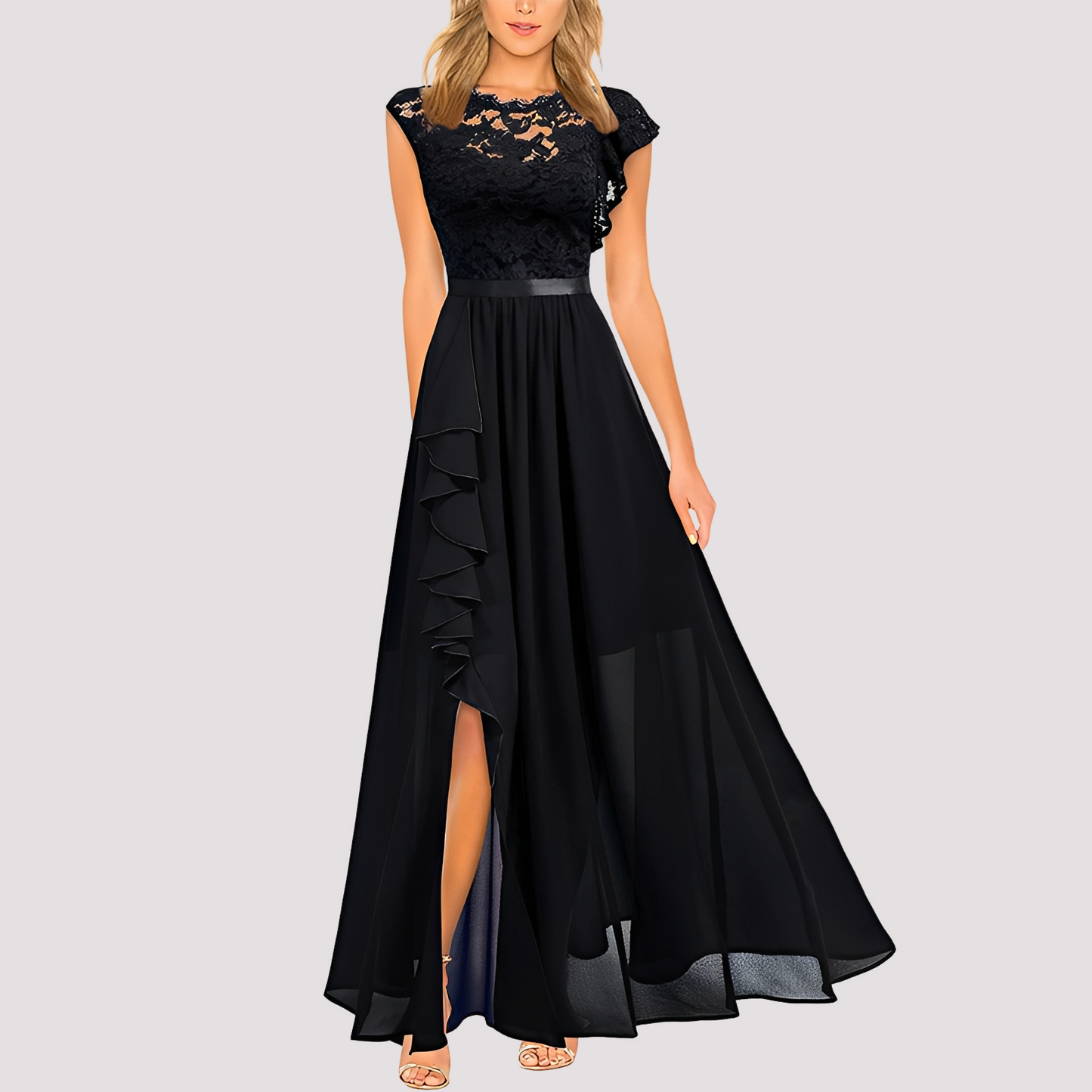 Anne - Elegantes Maxikleid mit hoher Taille für Damen