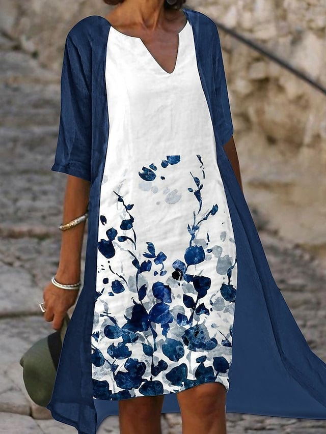 Eloisa - Midi-Kleid mit Blumenmuster