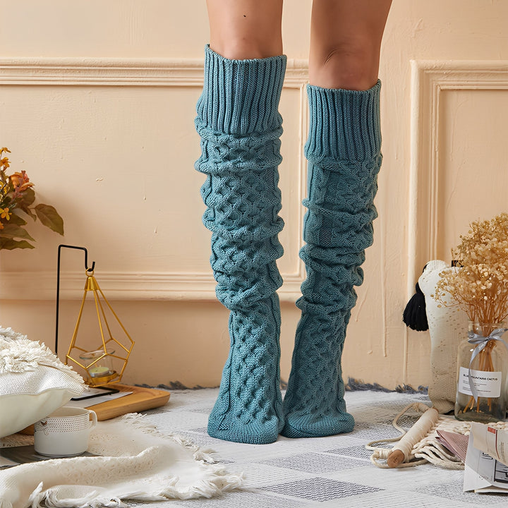 Jillian - Elegante, warme, lange Wollsocken für Frauen