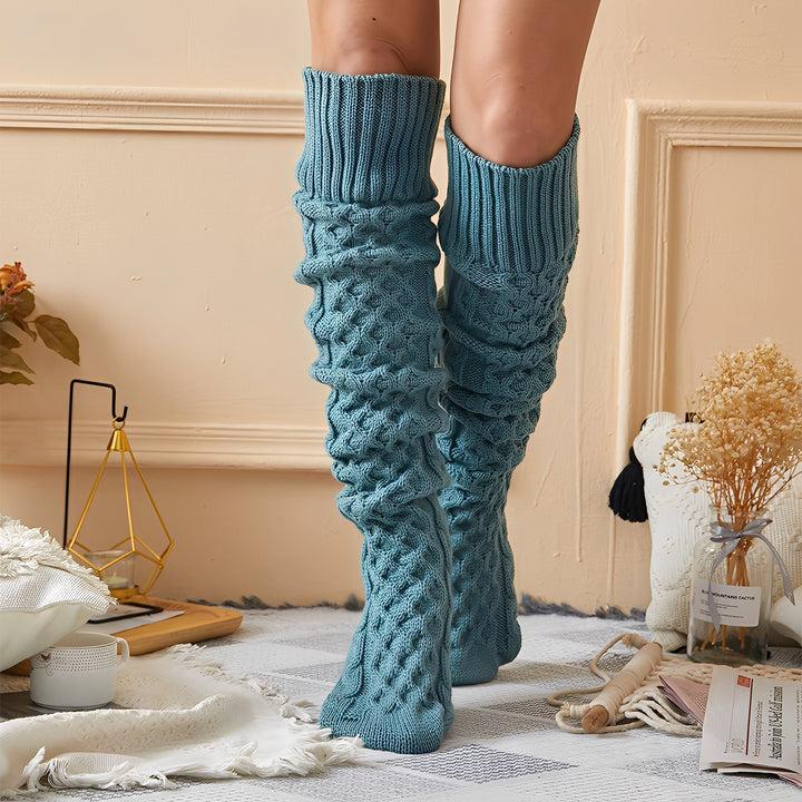 Jillian - Elegante, warme, lange Wollsocken für Frauen