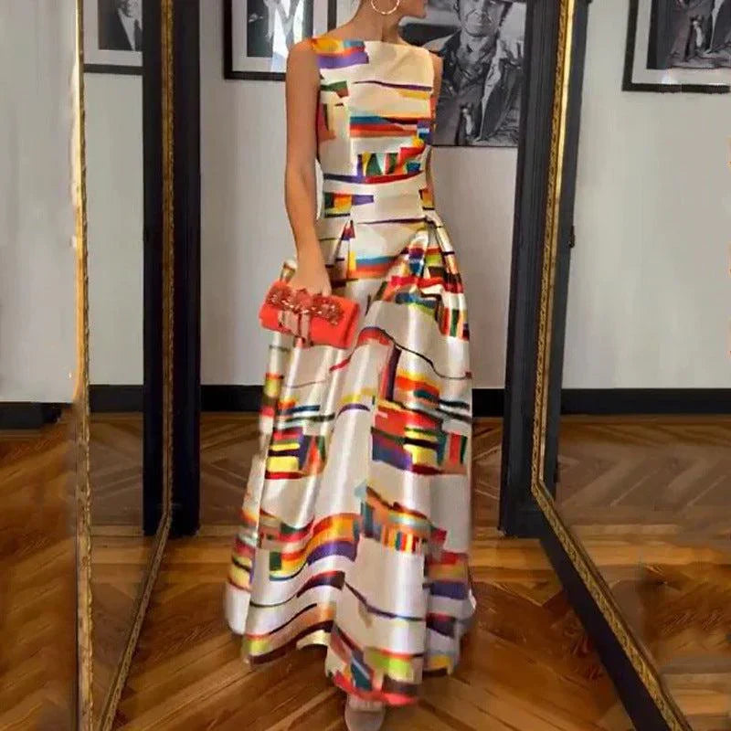 Janna - Kühnes und Wunderschönes Maxikleid ohne Ärmel