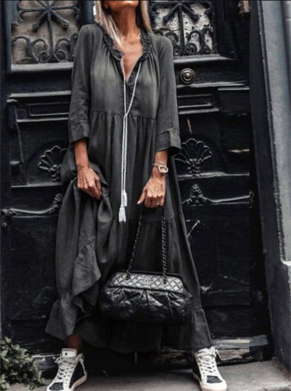 Isabelle - Lockeres, gewaschenes Damen-Maxikleid