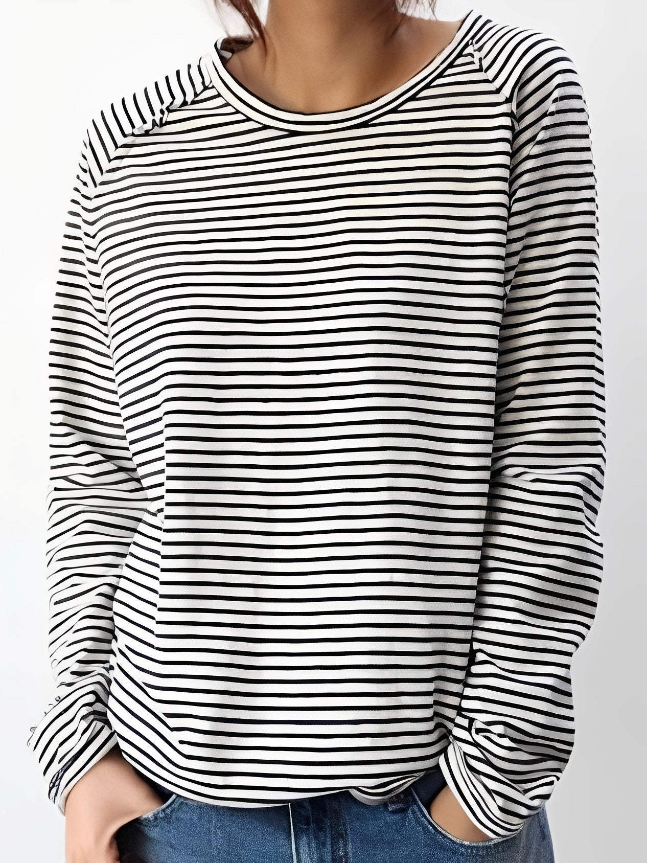 Hanna - Lässiges, gestreiftes Langarmhemd für Damen