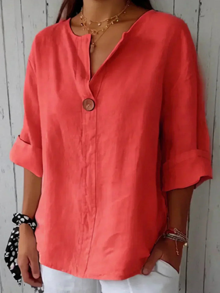 Siggy - Angenehme Bluse mit V-Ausschnitt