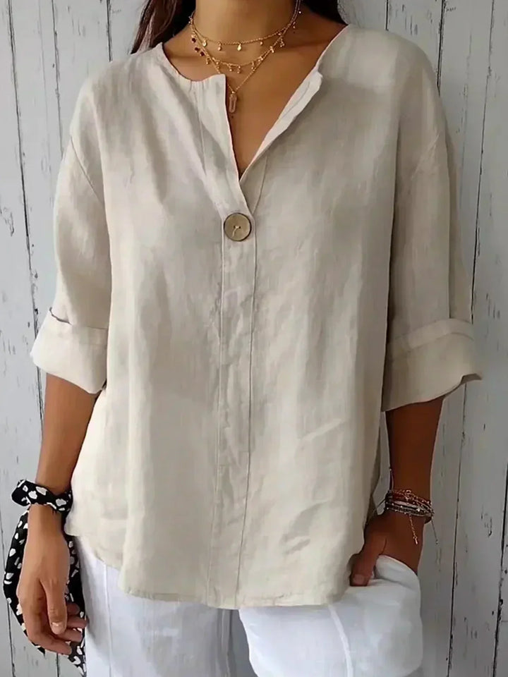 Siggy - Angenehme Bluse mit V-Ausschnitt