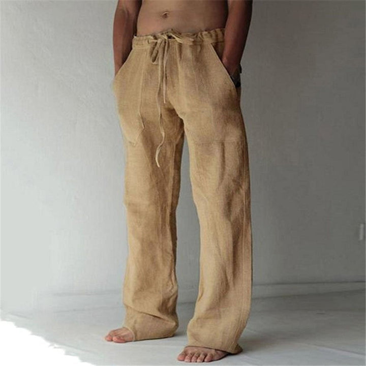 Benjamin - Herren Leinen Freizeithose Einfarbig