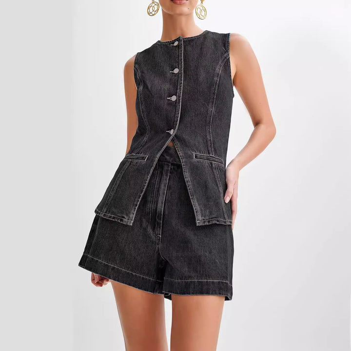 DenimDream - Ärmelloses Top und Jeans Set