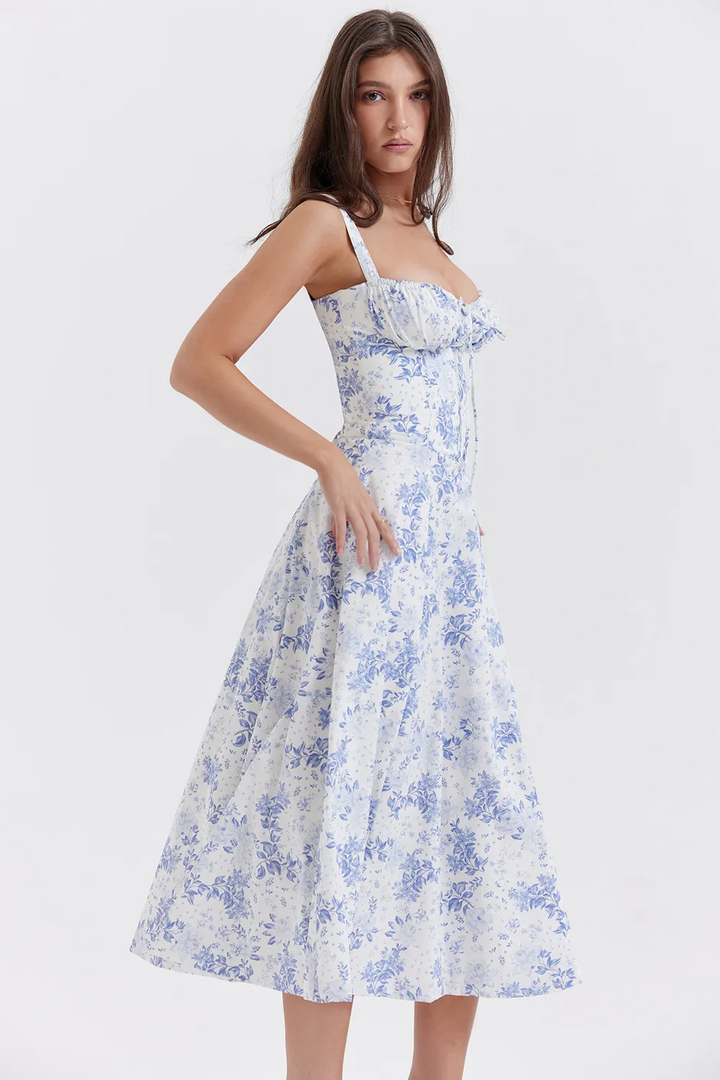 Chelsy – Bustier-Sommerkleid mit Blumenmuster