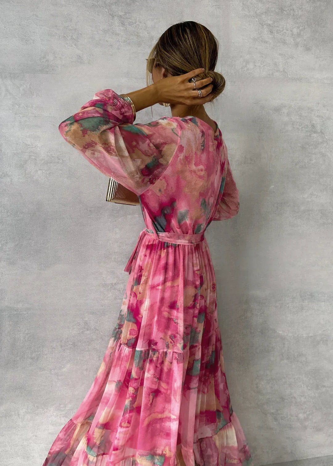 Alora - Frauen Maxi-Wickelkleid mit Blumen
