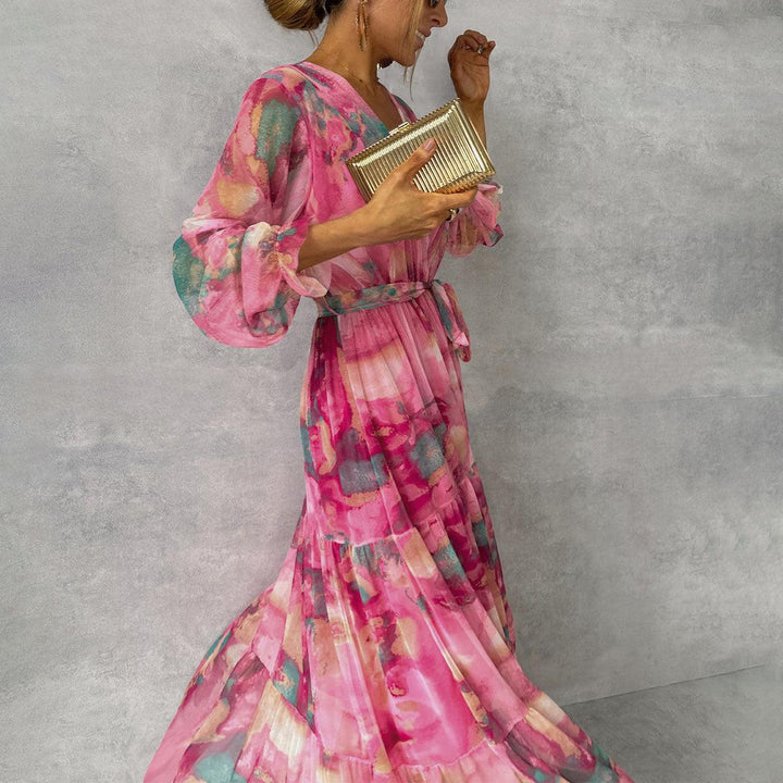 Alora - Frauen Maxi-Wickelkleid mit Blumen