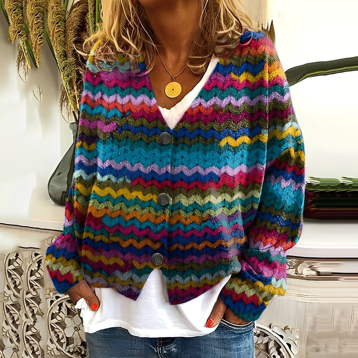 Nydia - Gemütlicher, weicher Damenpullover mit Muster