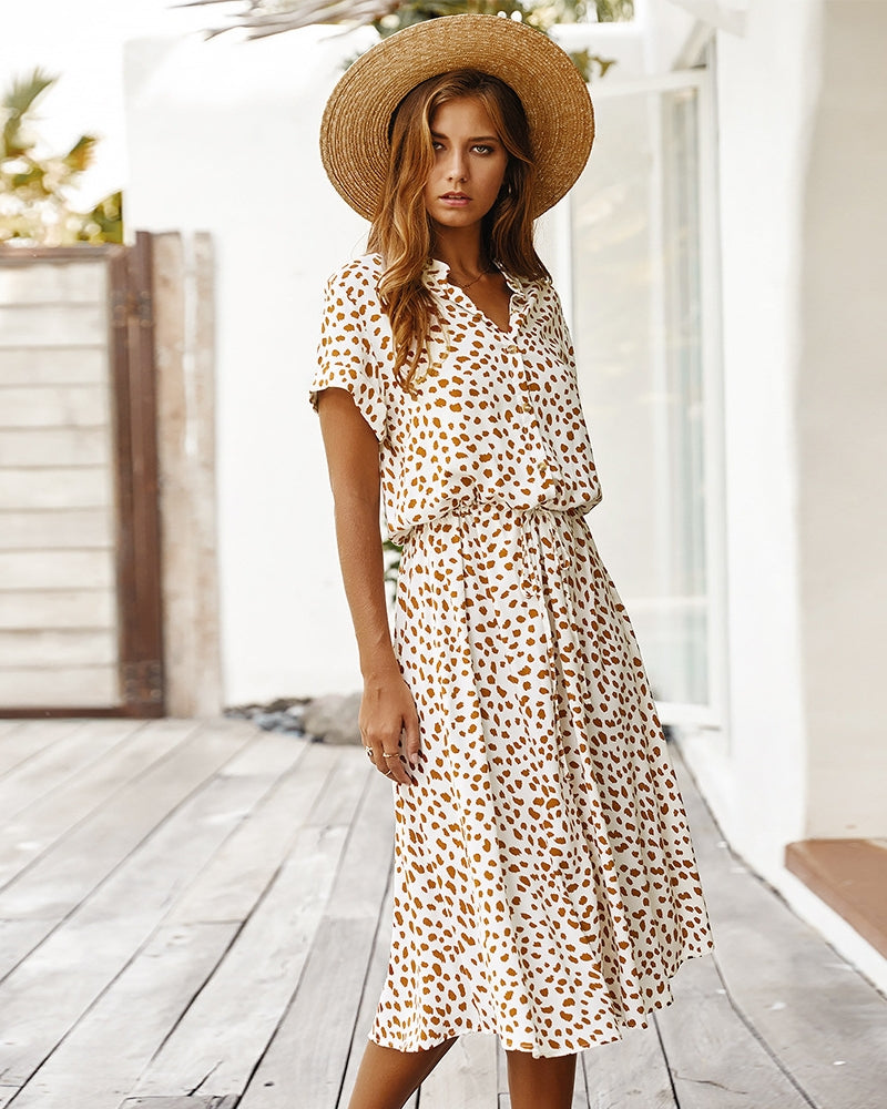 Molly - Stilvolles Kurzarmkleid mit Kragen für Damen