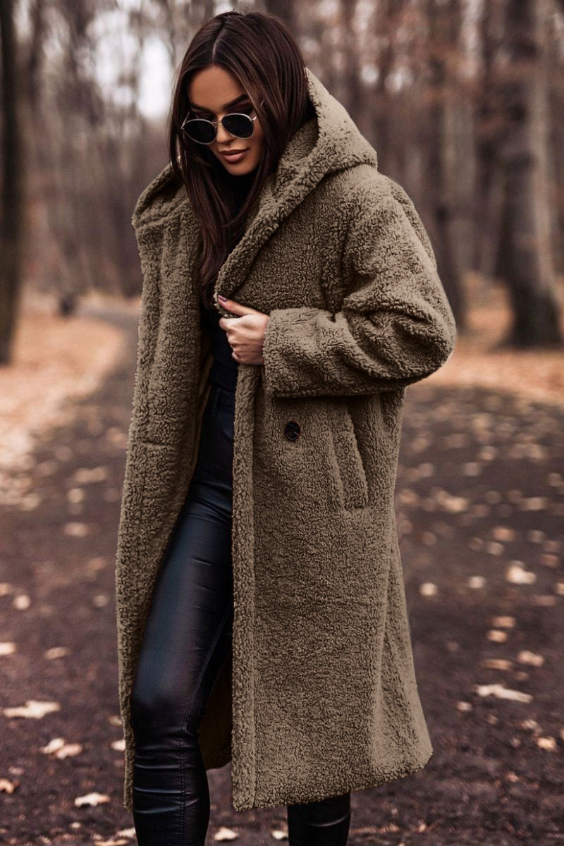 Yancy - Schicker langer Kuschelmantel für Frauen