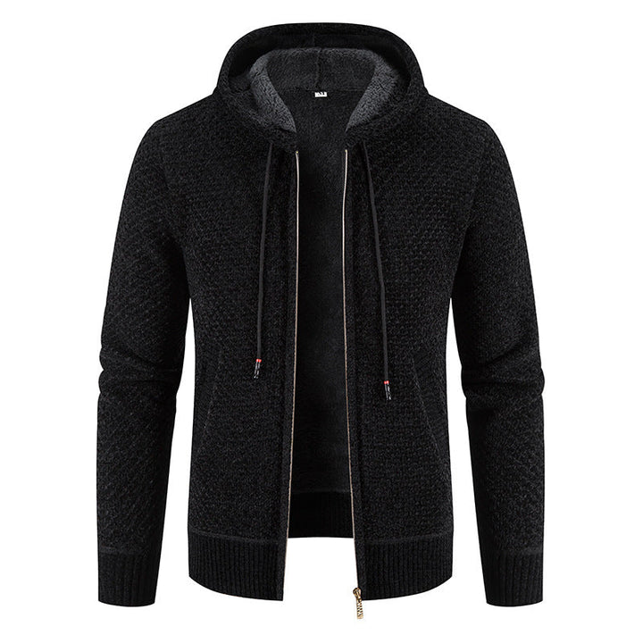 Reynard - Eleganter Fleece-Cardigan mit Kapuze für Herren