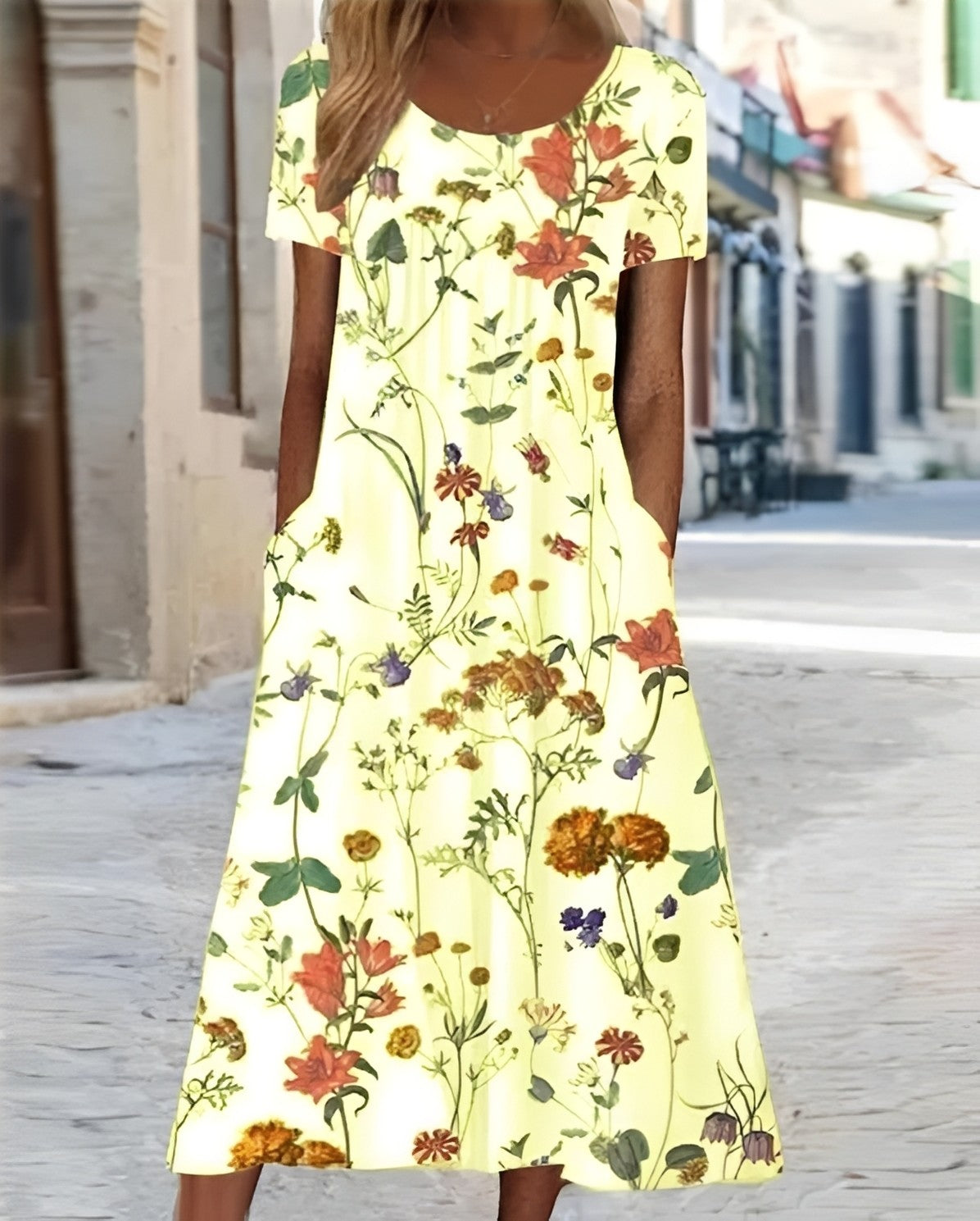 Meghan - Damen-Swingkleid mit stilvollem Blumenmuster