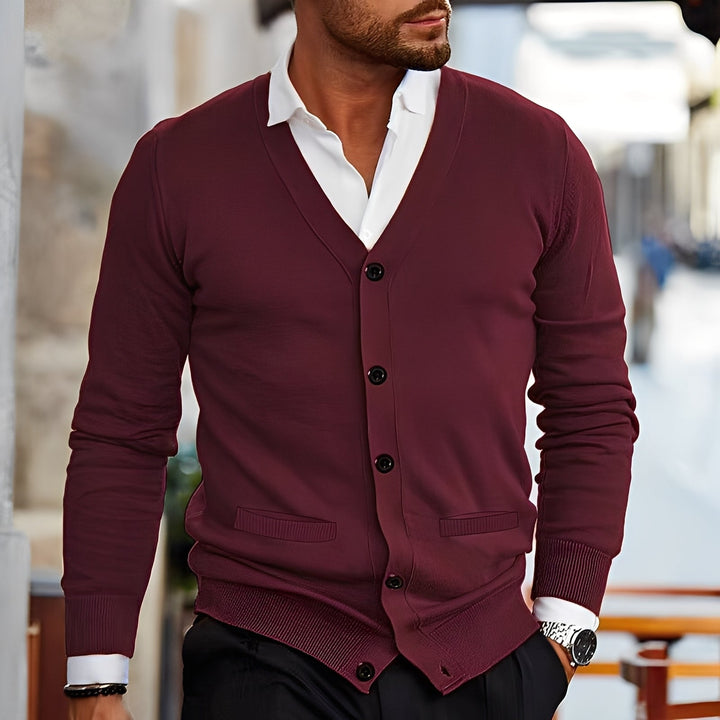 Terence - Klassischer Herrenpullover mit Taschen