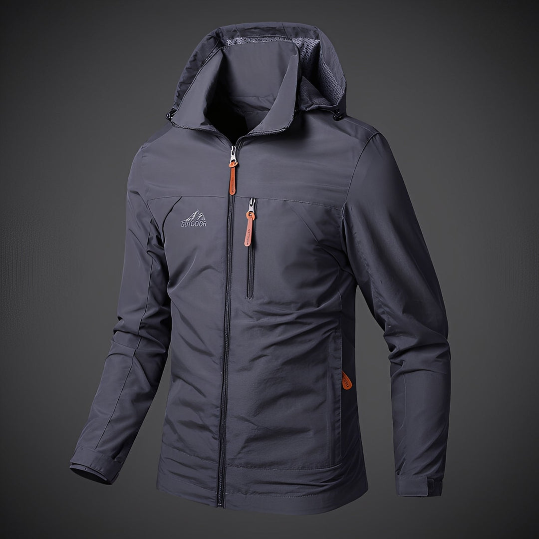Dalton - Breite wasserdichte Herren-Kapuzenjacke