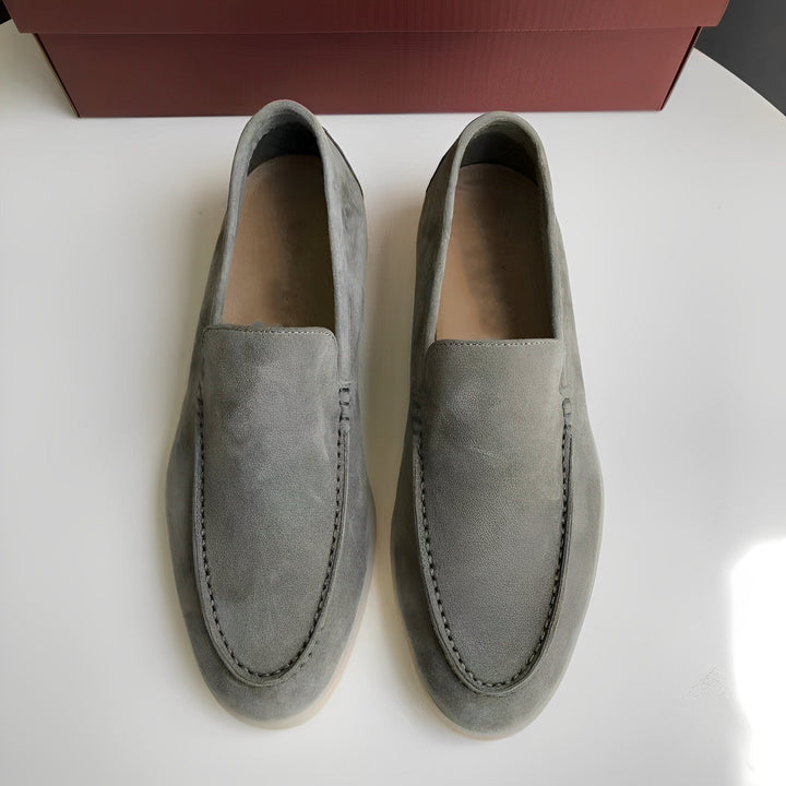 Dominick - Flache Wildleder-Slipper für Herren