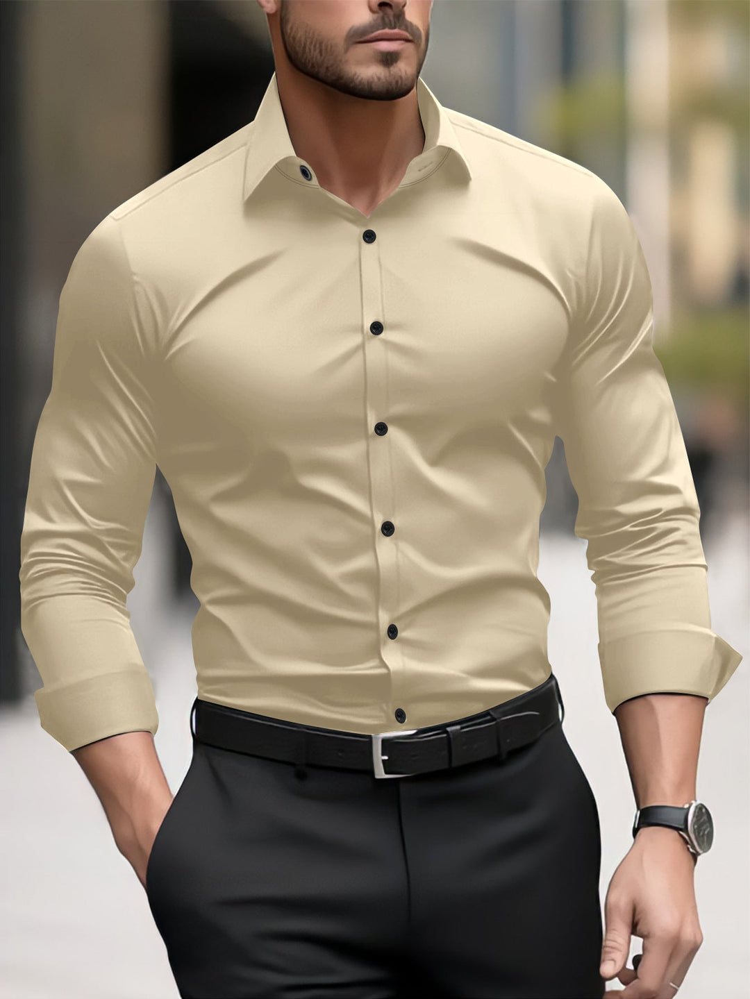 Thomas - Lässiges Herrenshirt mit Reverskragen