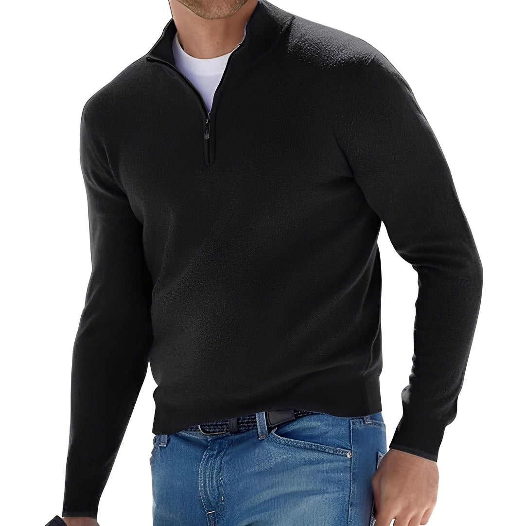 Nash - Herrenpullover mit lockerem Zipper