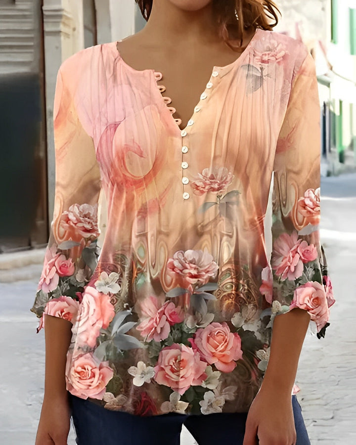 Eloise - Elegantes Damenoberteil mit Blumenmuster