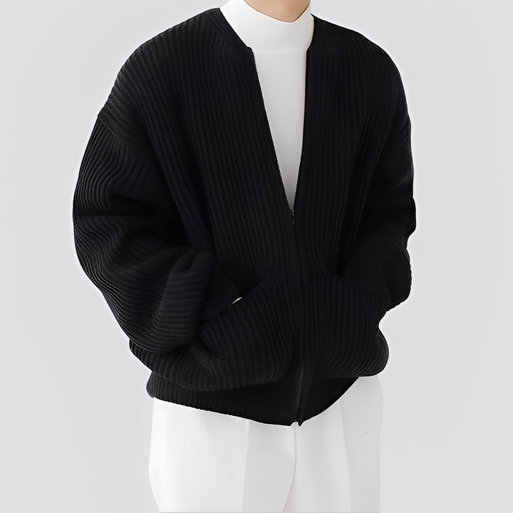 Willy - Legere Herren-Strickjacke mit Reißverschluss