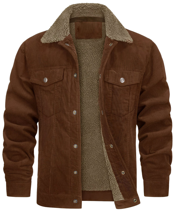 Mack - Klassische Cord-Plüschjacke für Herren