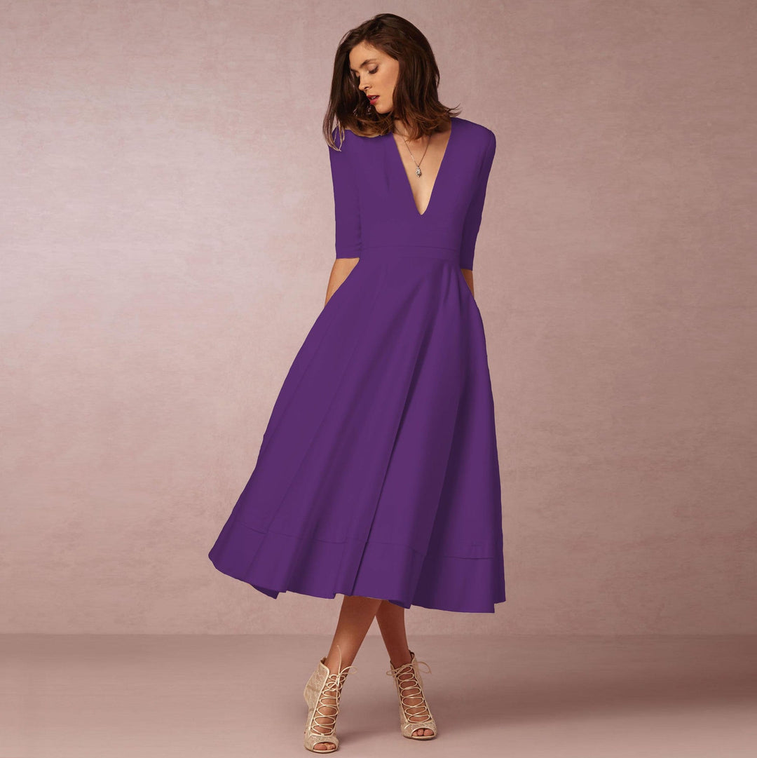 Sharise - Lässiges Damenkleid mit V-Ausschnitt