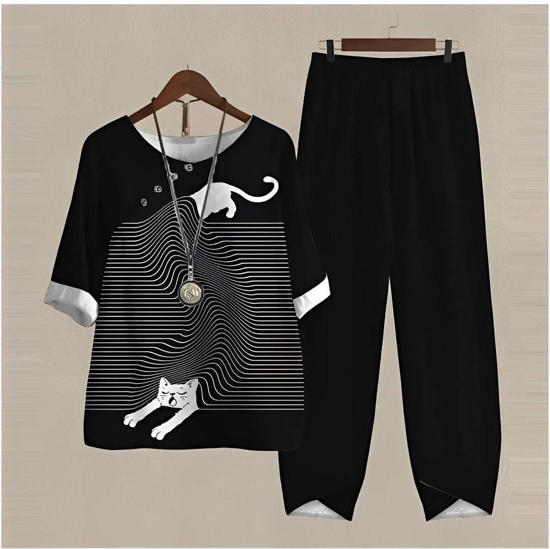 Samsa - Elegantes, lockeres Sommeroutfit für Damen