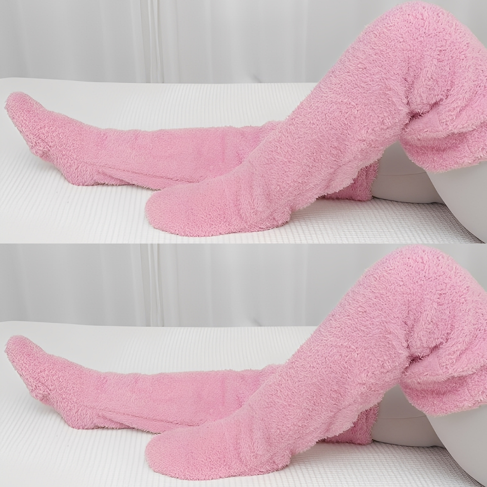 Camellia - Warme, überkniehohe Wintersocken für Damen