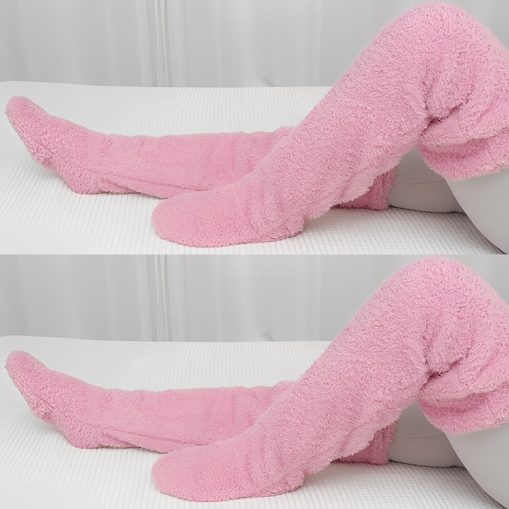 Camellia - Warme, überkniehohe Wintersocken für Damen