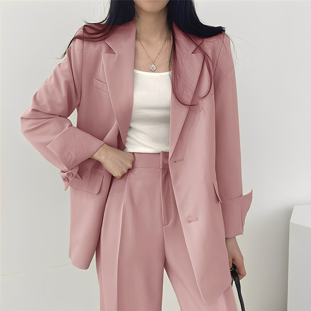 Alethea - Schickes Set aus weiter Jacke und Hose für Damen