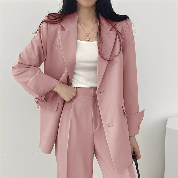 Alethea - Schickes Set aus weiter Jacke und Hose für Damen