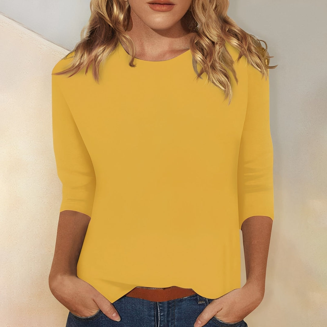 Katherina - Gemütliches Damen-Shirt mit langen Ärmeln und Rundhals