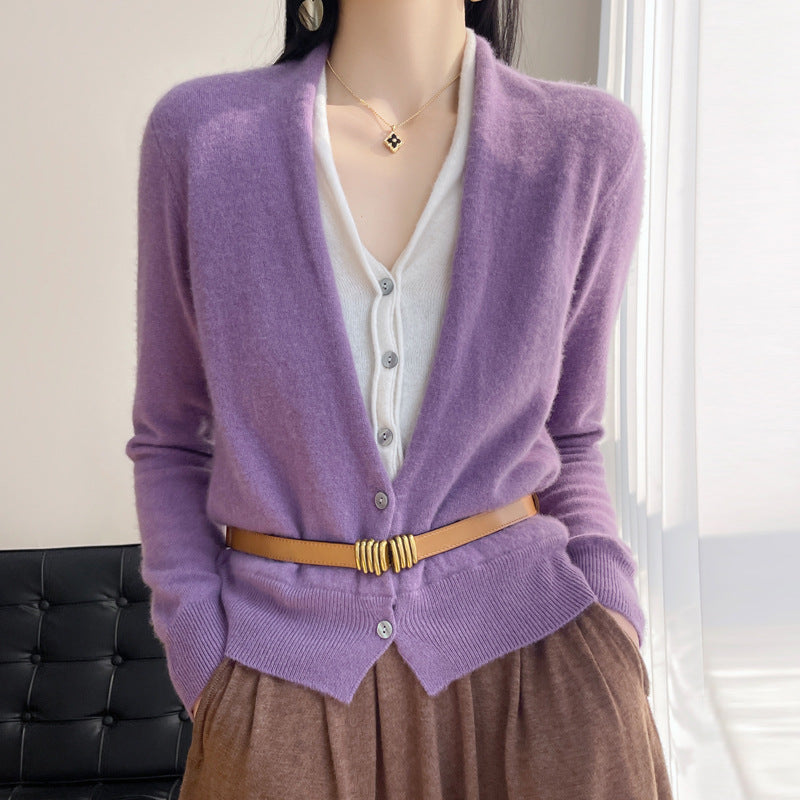 Jayleen - Lockeres Stricktop mit Knöpfen für Damen