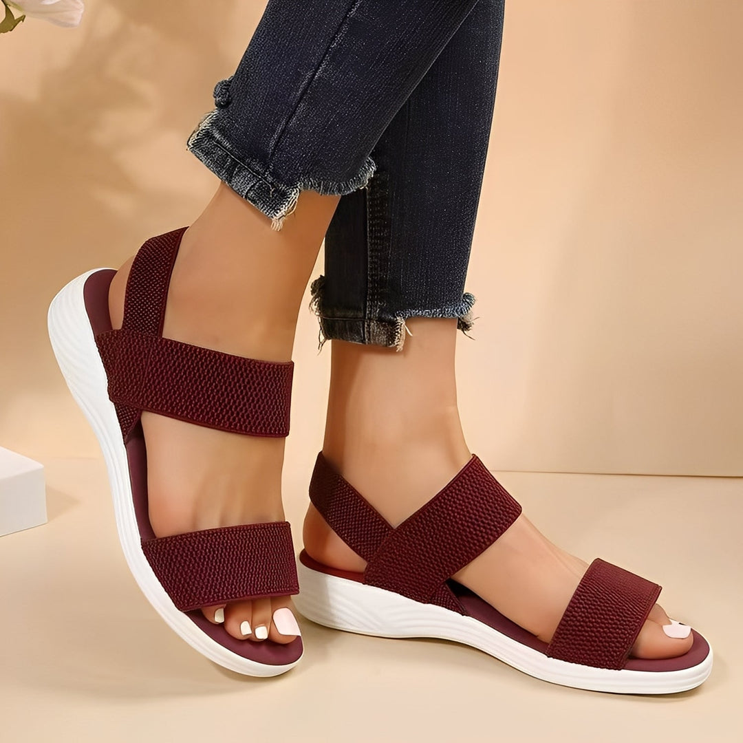 Jessika - Bequeme flache Damen-Sandalen aus Flyknit