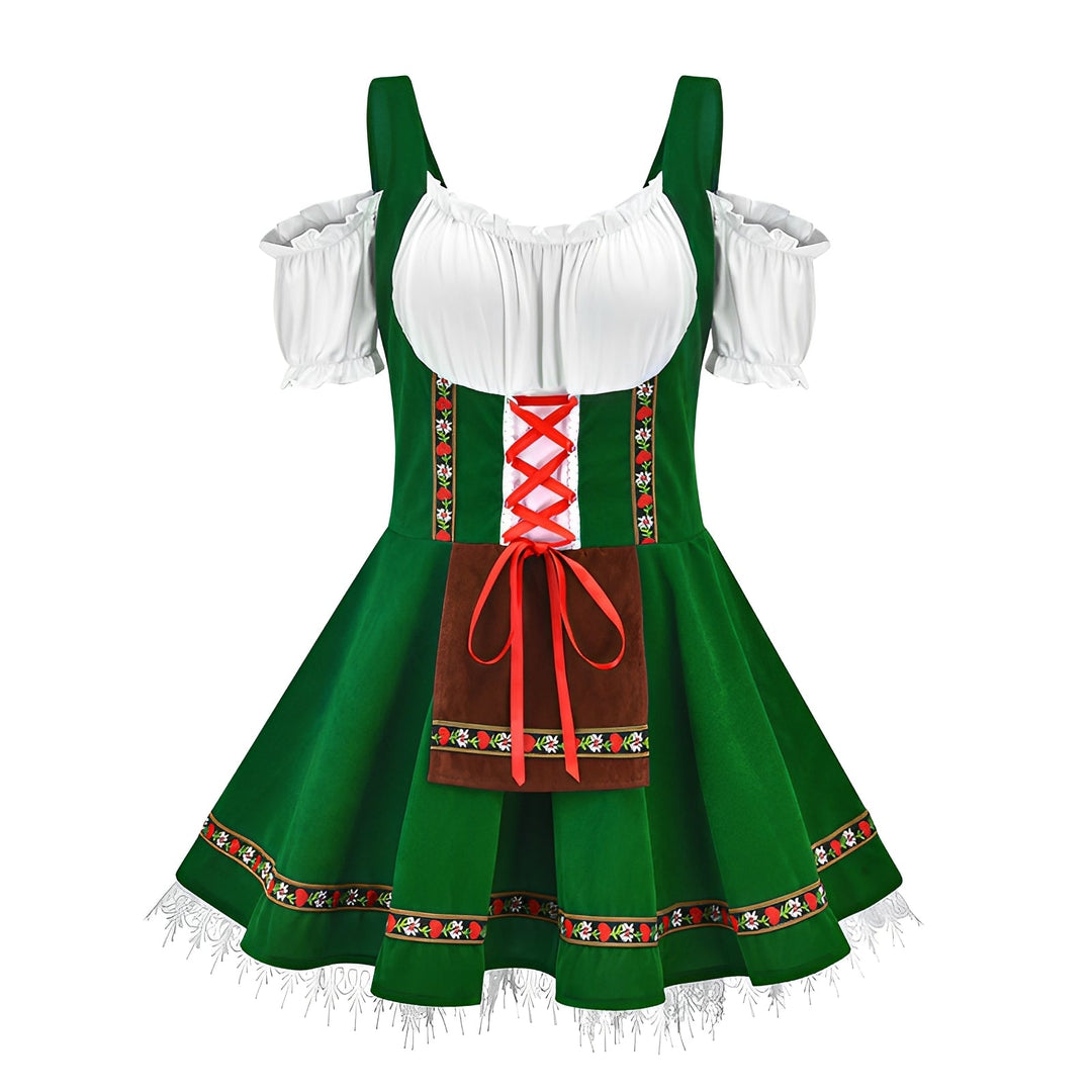 Adella - Schickes Oktoberfest-Dirndl kurzes Kleid für Damen
