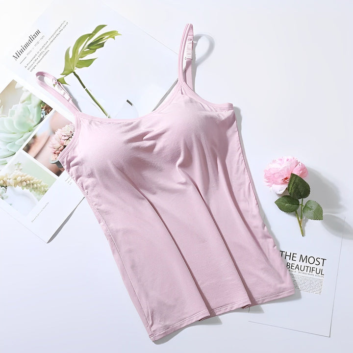 Elfrieda - Leichtes, angenehmes Top mit eingebautem BH für Damen
