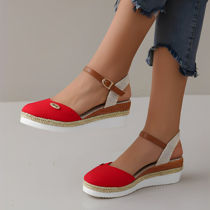 Elinor - Gemütliche Hanf-Keilsandalen für Damen
