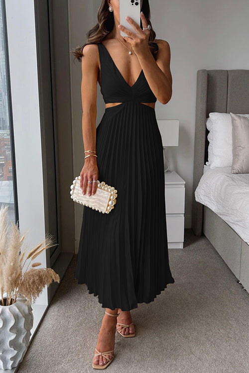 Arya - Elegantes Midikleid mit Falten für Damen