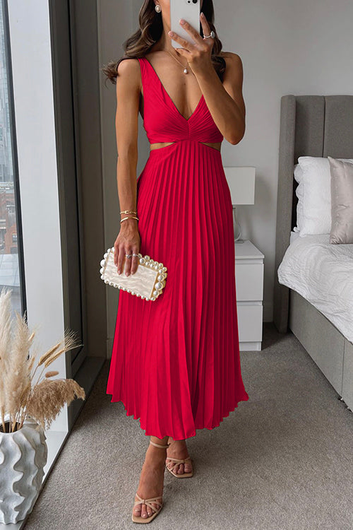 Arya - Elegantes Midikleid mit Falten für Damen