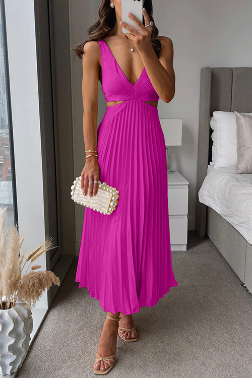 Arya - Elegantes Midikleid mit Falten für Damen