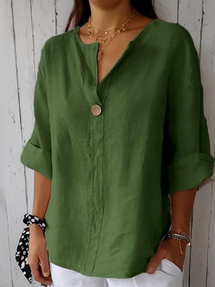 Siggy - Angenehme Bluse mit V-Ausschnitt