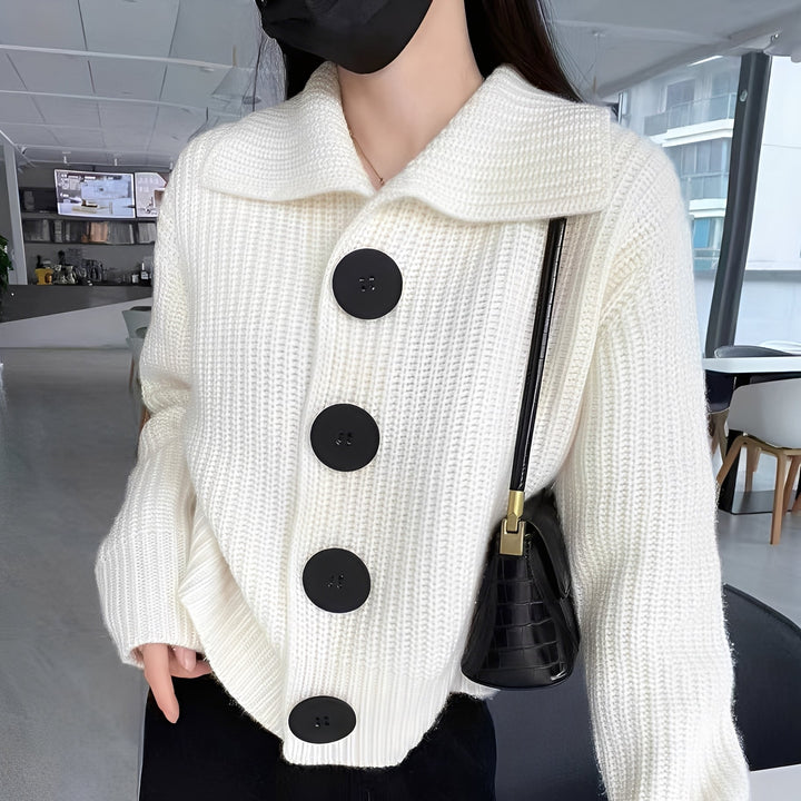 Alexus - Lockere Damen-Strickjacke mit Knöpfen
