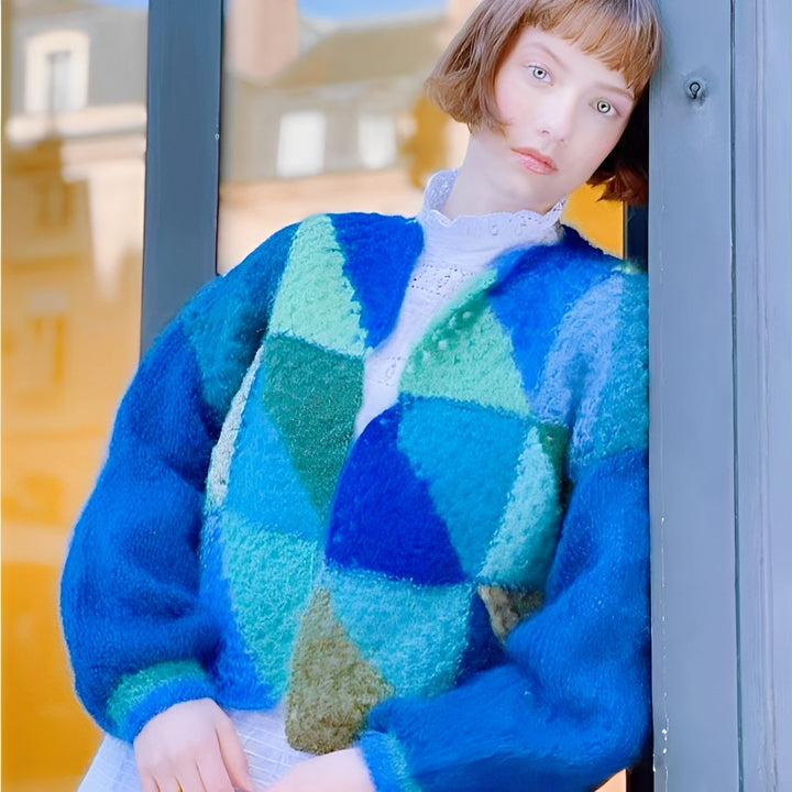Luna - Warmer Damenpullover mit Farbunterschied